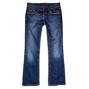 Mek Denim Women's Jeans  Size 28  Boot Cut Low Rise  Bareback